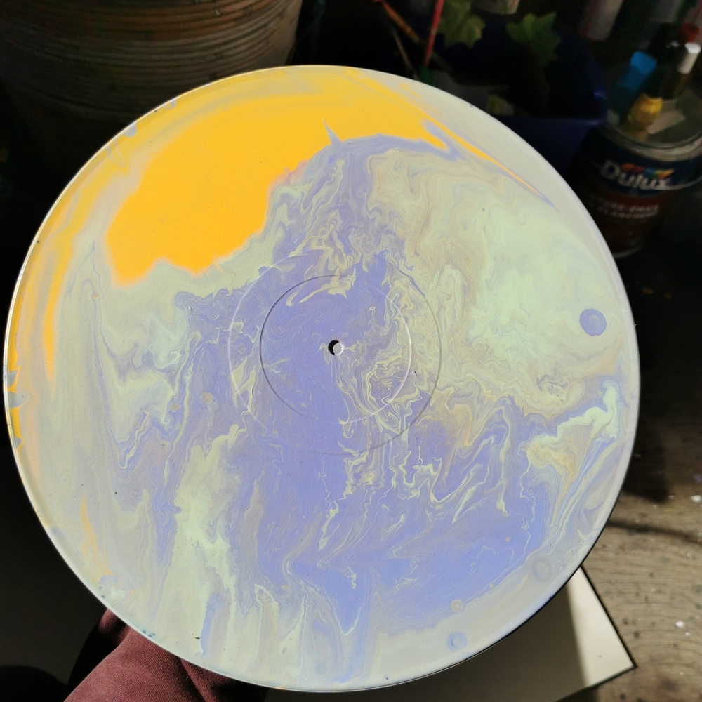 3/40$ Abstract Art Paint Vinyl Record